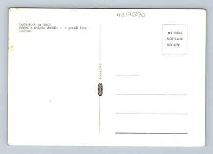 Pohlednice Itálie Taormina řecké divadlo Etna 1965 (M29690)