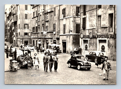 Pohlednice Itálie Řím Trastevere pouliční scéna 1964 (M29694)
