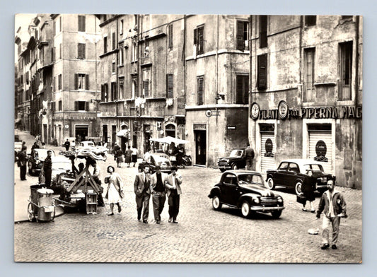 Pohlednice Itálie Řím Trastevere pouliční scéna 1964 (M29694)