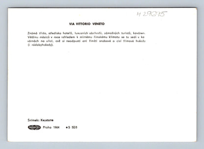 Pohlednice Itálie Řím Via Vittorio Veneto 1964 (M29695)