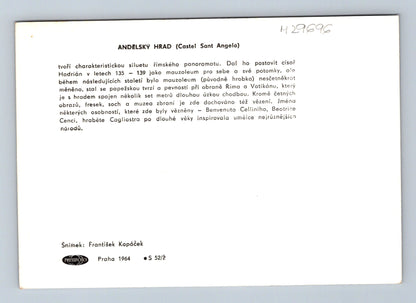 Pohlednice Itálie Řím Andělský hrad 1964 (M29696)