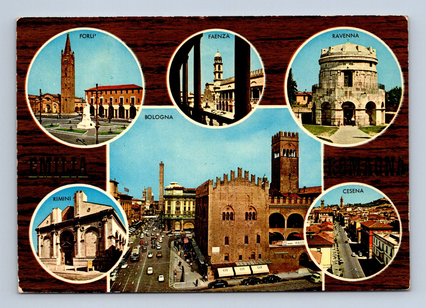 Pohlednice Itálie města Forlì Faenza Ravenna Bologna 1974 (M29699)