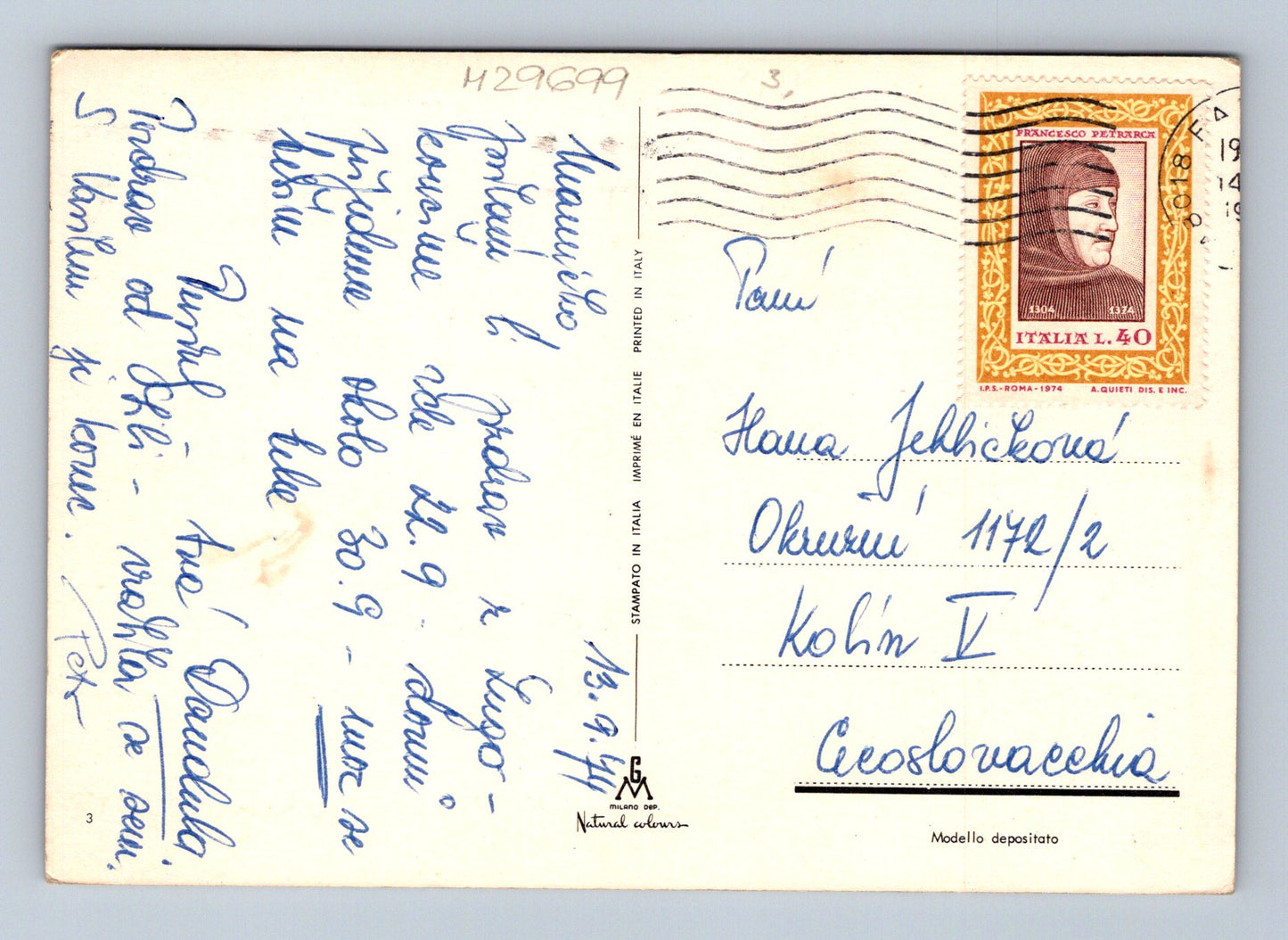 Pohlednice Itálie města Forlì Faenza Ravenna Bologna 1974 (M29699)