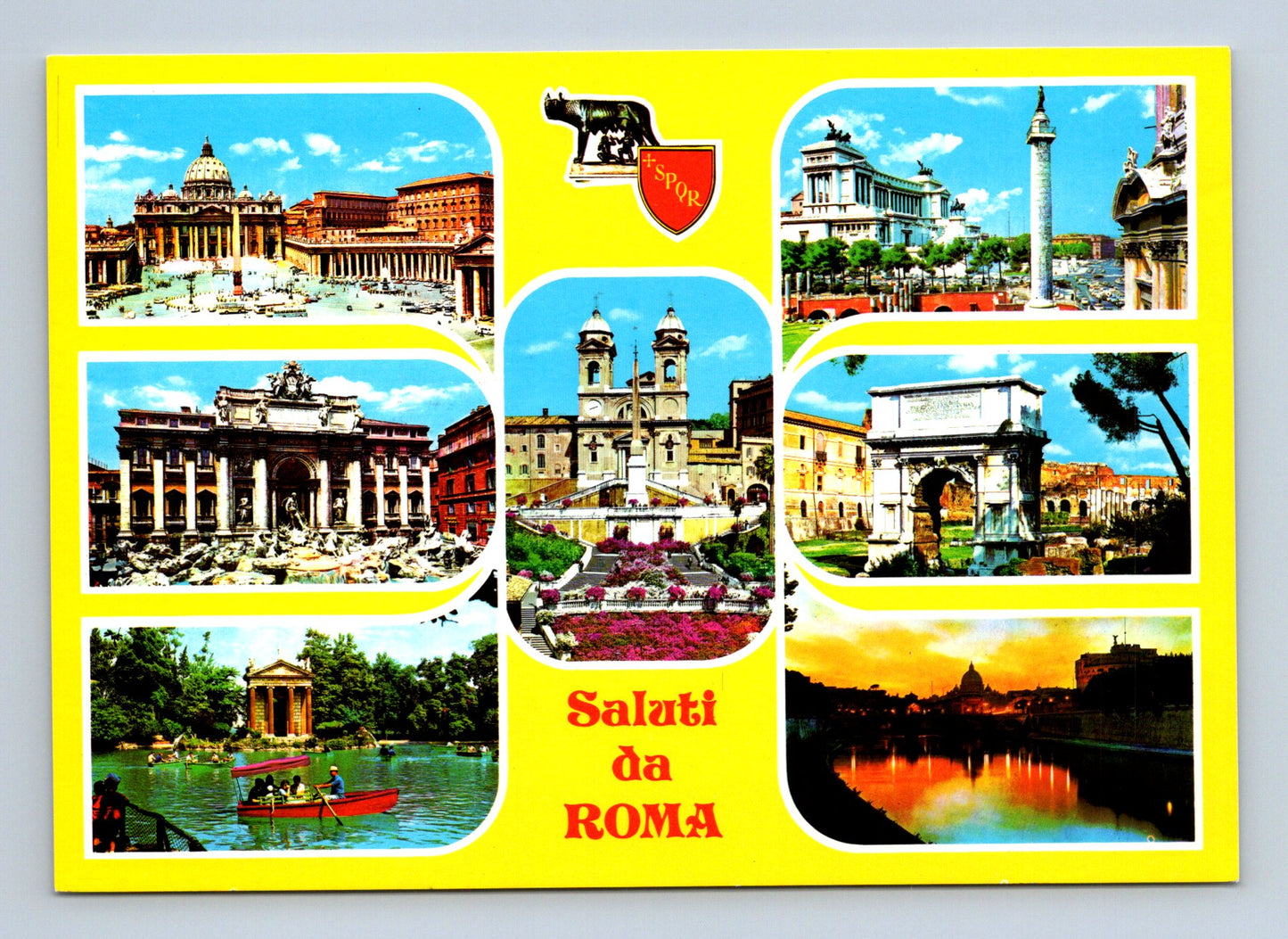 Pohlednice Itálie Saluti da Roma koláž 1983 (M29702)