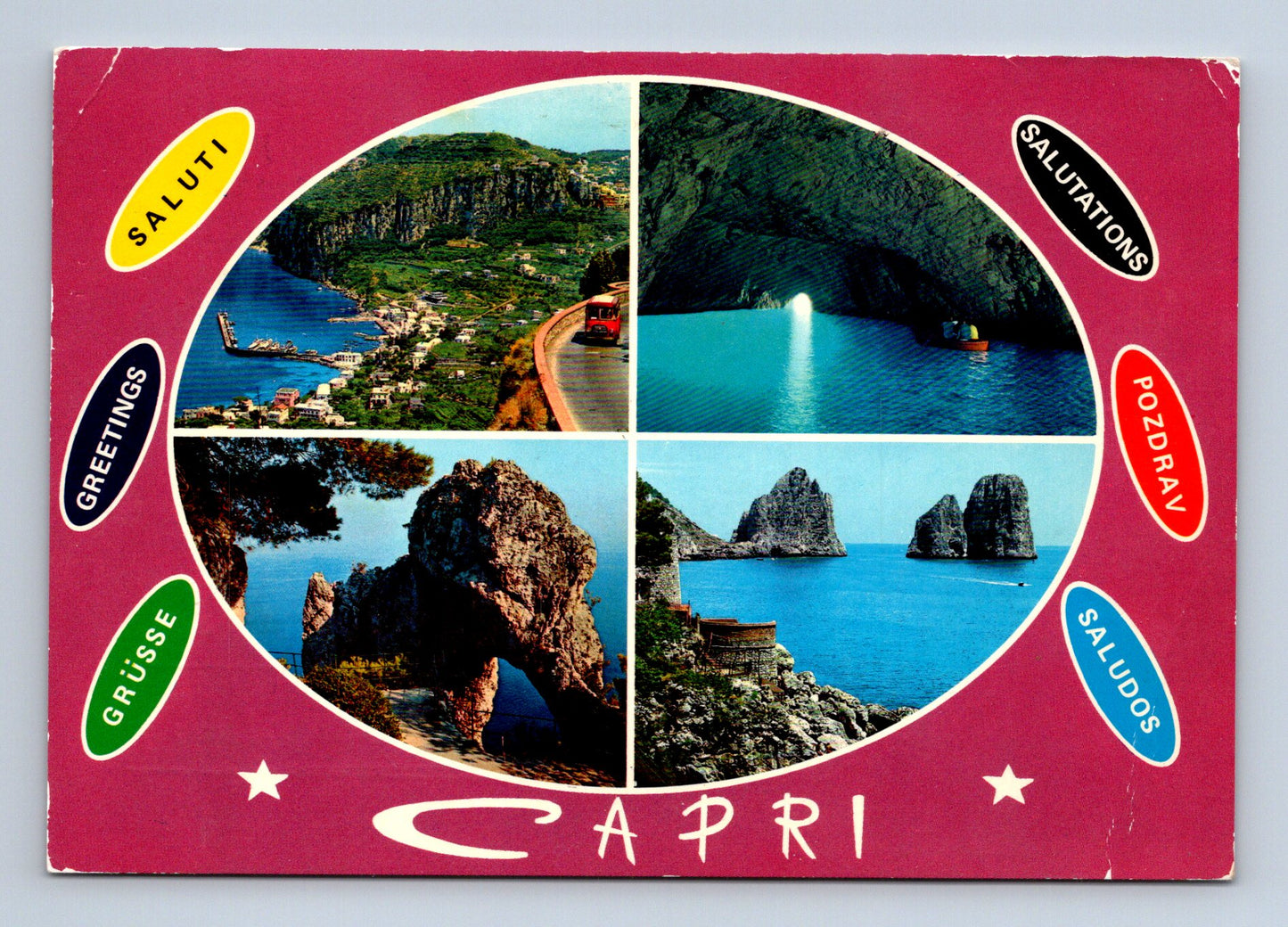 Pohlednice Itálie Capri různé motivy 1970 (M29705)