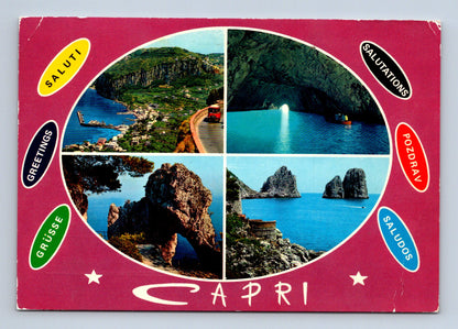 Pohlednice Itálie Capri různé motivy 1970 (M29705)