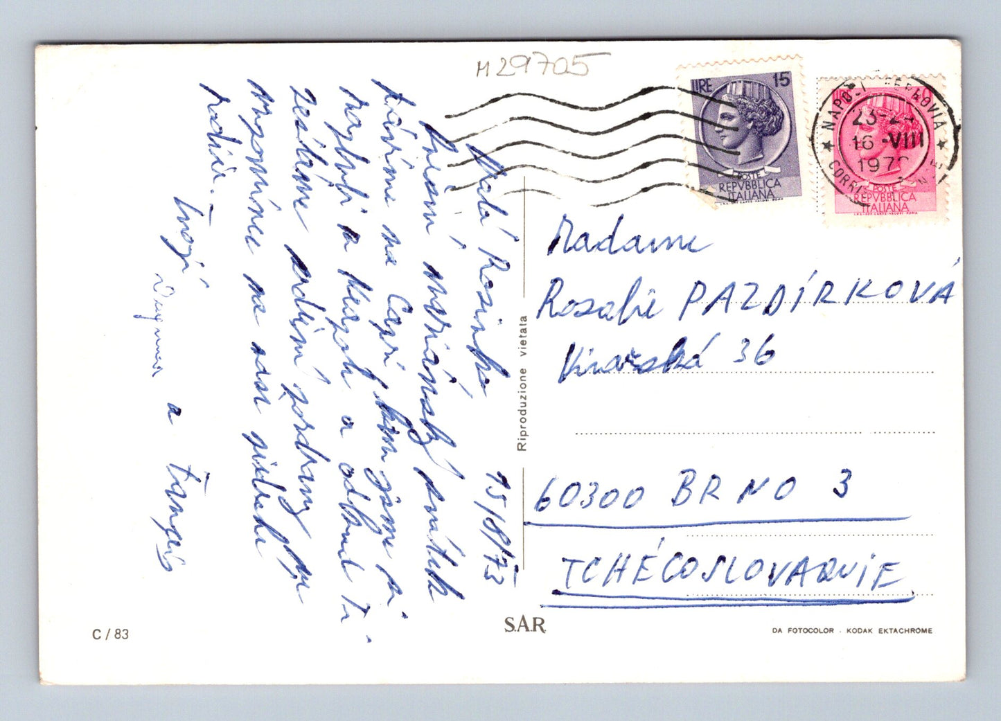 Pohlednice Itálie Capri různé motivy 1970 (M29705)