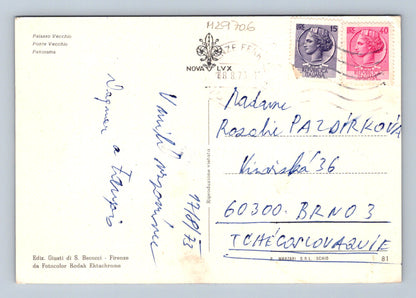 Pohlednice Itálie Florencie památky 1973 (M29706)