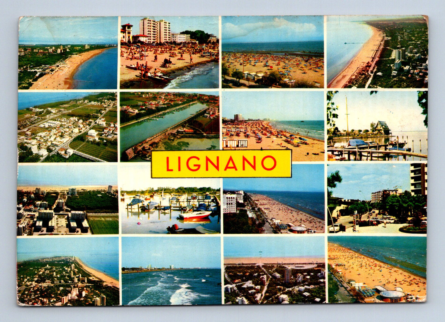 Pohlednice Itálie Lignano pláže koláž (M29714)