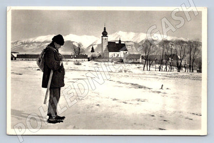 Postcard Liptovský Svátý Ján Christmas K Klimeš (M2972)
