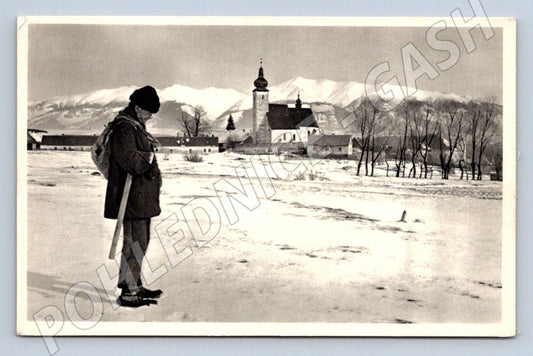 Postcard Liptovský Svátý Ján Christmas K Klimeš (M2972)