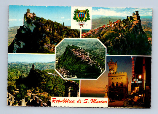 Pohlednice San Marino panorama a hrady 1973 (M29737)
