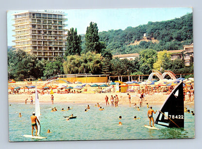 Pohlednice Bulharsko Zlatni Piasci pláž, hotel 1982 (M29751)