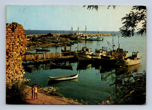 Pohlednice Bulharsko Nesebăr přístav s loďmi (M29769)