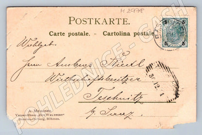 Postcard winter landscape 1907 (M2978)