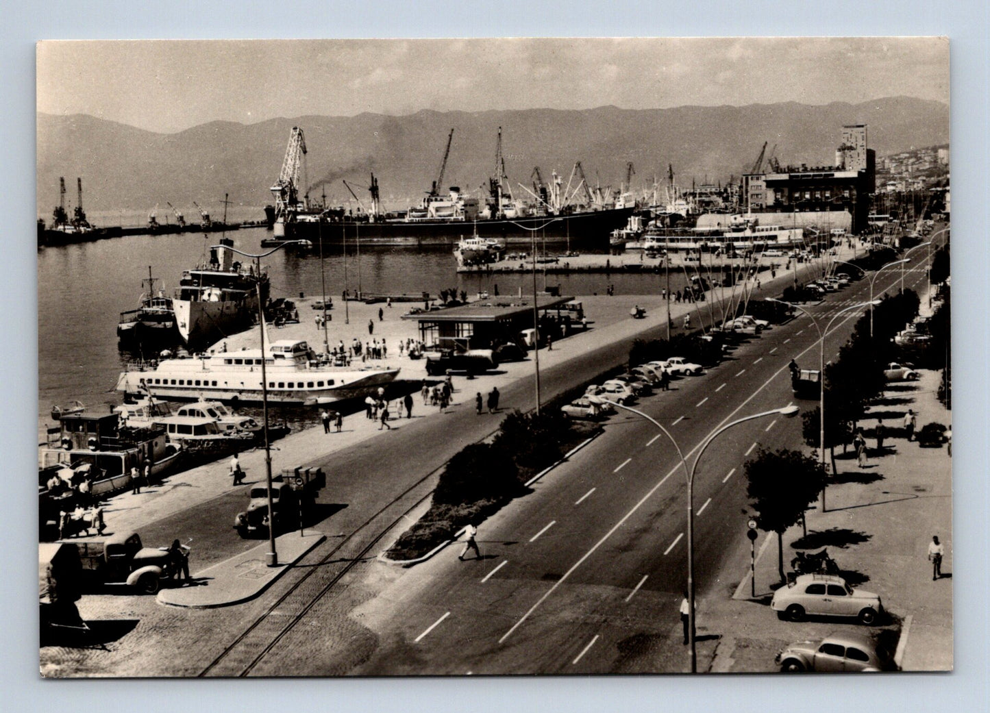 Pohlednice Chorvatsko Rijeka přístav 1965 (M29783)