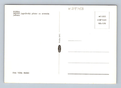 Pohlednice Chorvatsko Rijeka přístav 1965 (M29783)
