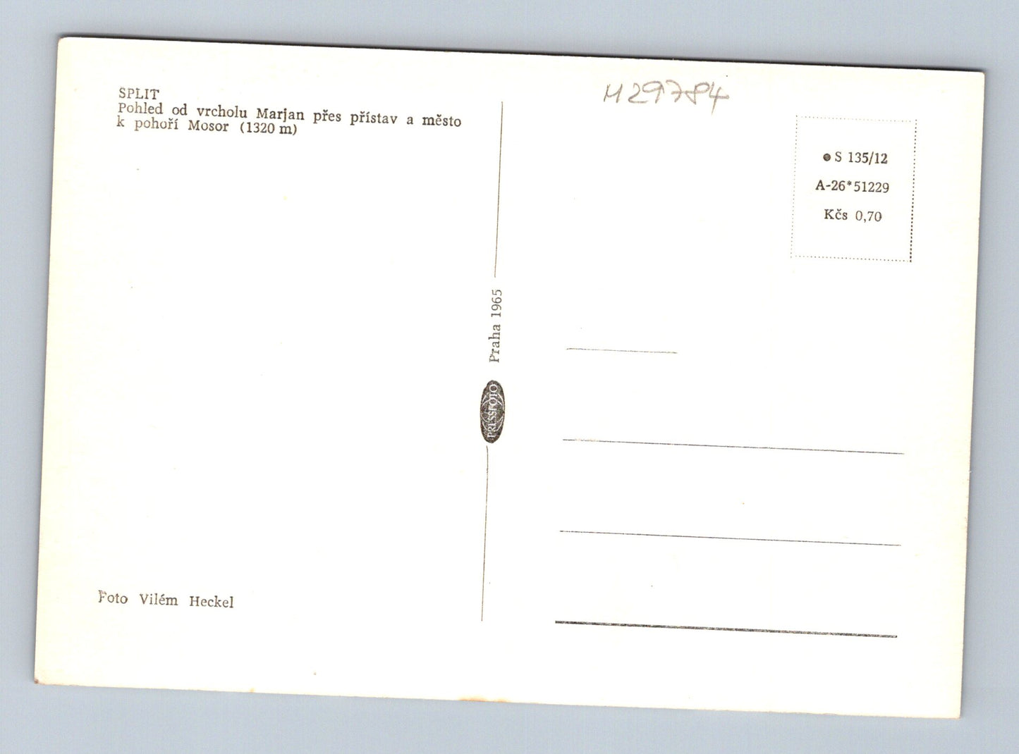Pohlednice Chorvatsko Split Marjan a přístav 1965 (M29784)