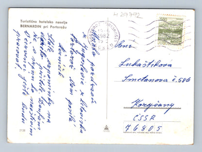Pohlednice Jugoslávie Portorož Bernardin letovisko 1982 (M29792)