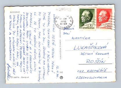 Pohlednice Jugoslávie Bělehrad mix pohledů 1970 (M29793)