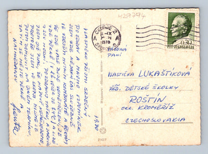 Severní Makedonie Skopje panorama mešita kostel 1970 (M29794)