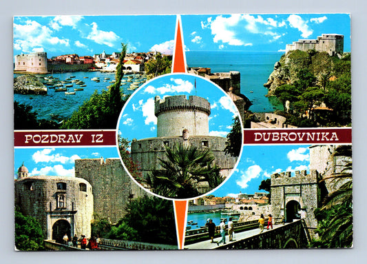 Pohlednice Chorvatsko Dubrovnik panorama hradby 1986 (M29800)