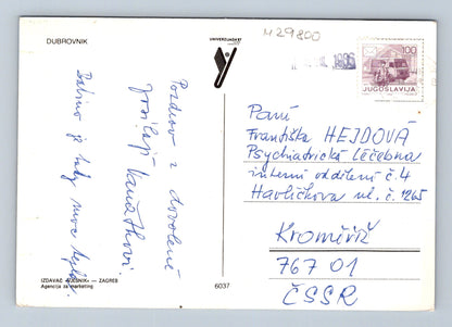 Pohlednice Chorvatsko Dubrovnik panorama hradby 1986 (M29800)