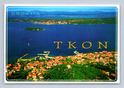 Pohlednice Chorvatsko Tkon letecký pohled 2005 (M29802)