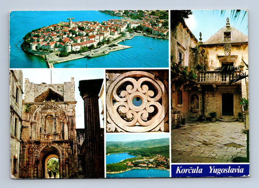 Pohlednice Jugoslávie Korčula koláž 1978 (M29808)
