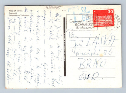Pohlednice Švýcarsko Arosa zimní horská krajina 1962 (M29815)