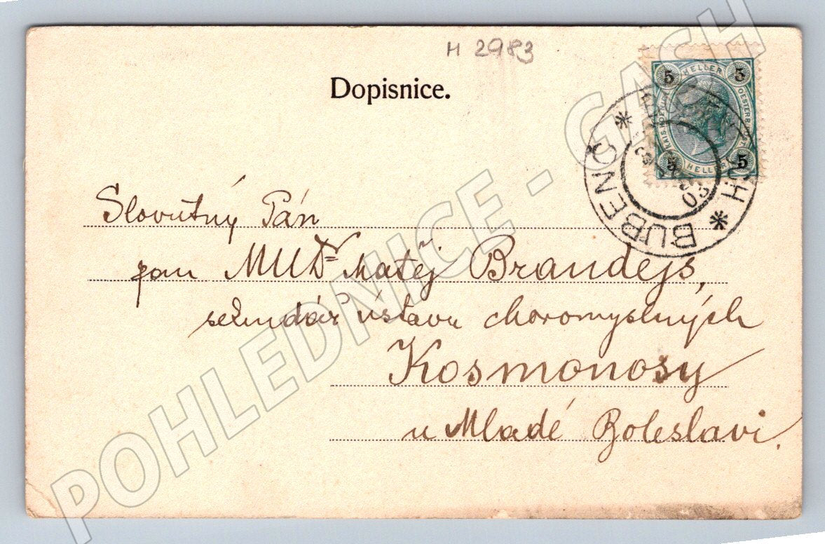 Postcard New Year's greetings 1905 artistic (M2983)