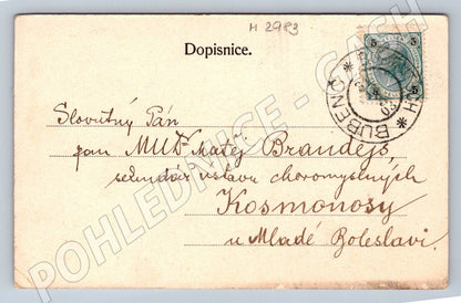 Postcard New Year's greetings 1905 artistic (M2983)