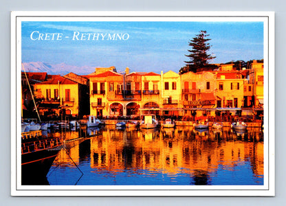 Pohlednice Řecko Rethymno přístav lodě 2005 (M29853)