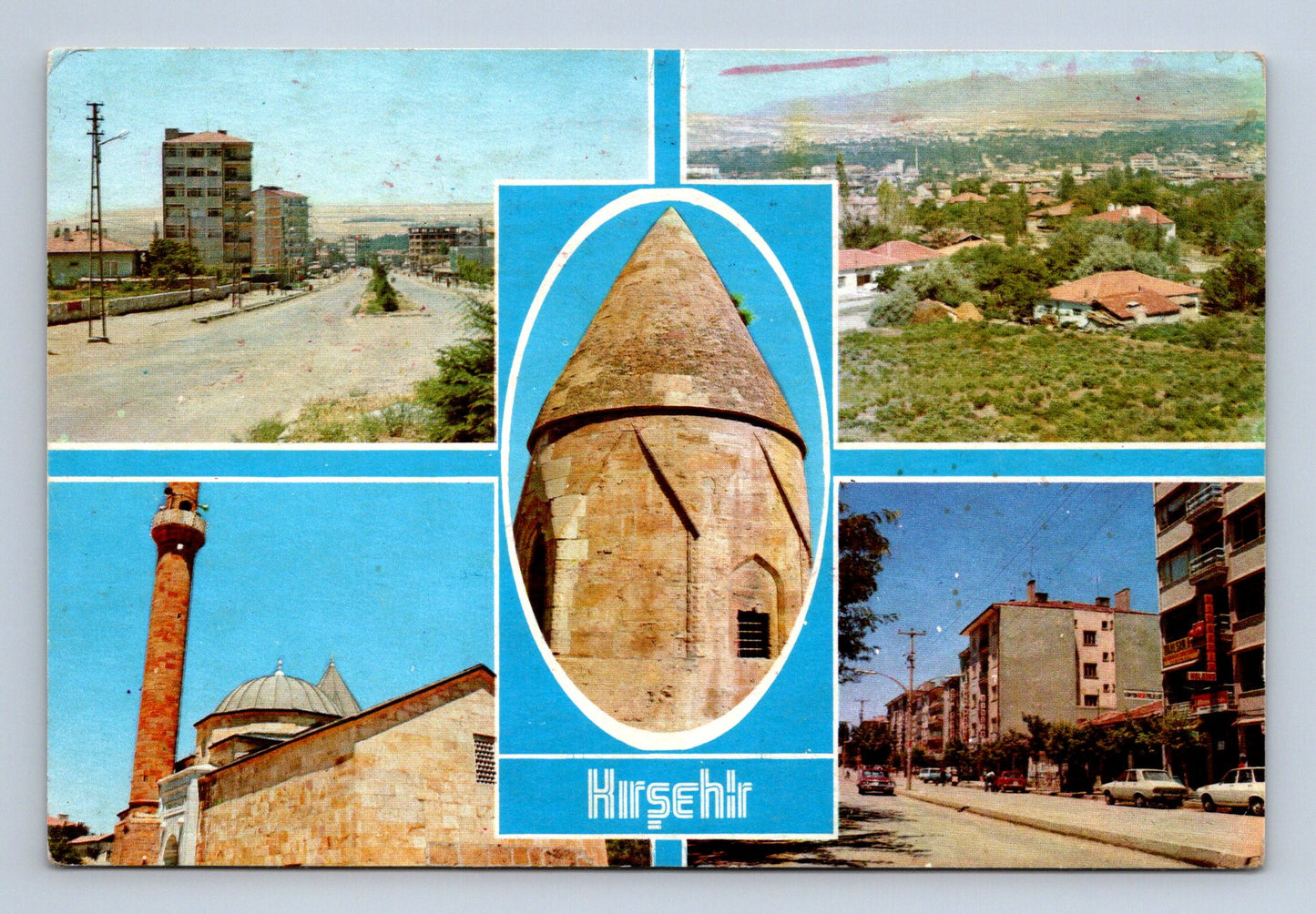 Pohlednice Turecko Kırşehir město s mešitou 1986 (M29856)