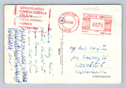 Pohlednice Turecko Kırşehir město s mešitou 1986 (M29856)