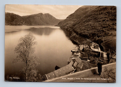 Pohlednice Norsko Bergen Hardangerveien 1948 (M29860)