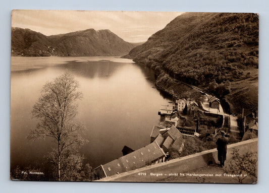 Pohlednice Norsko Bergen Hardangerveien 1948 (M29860)