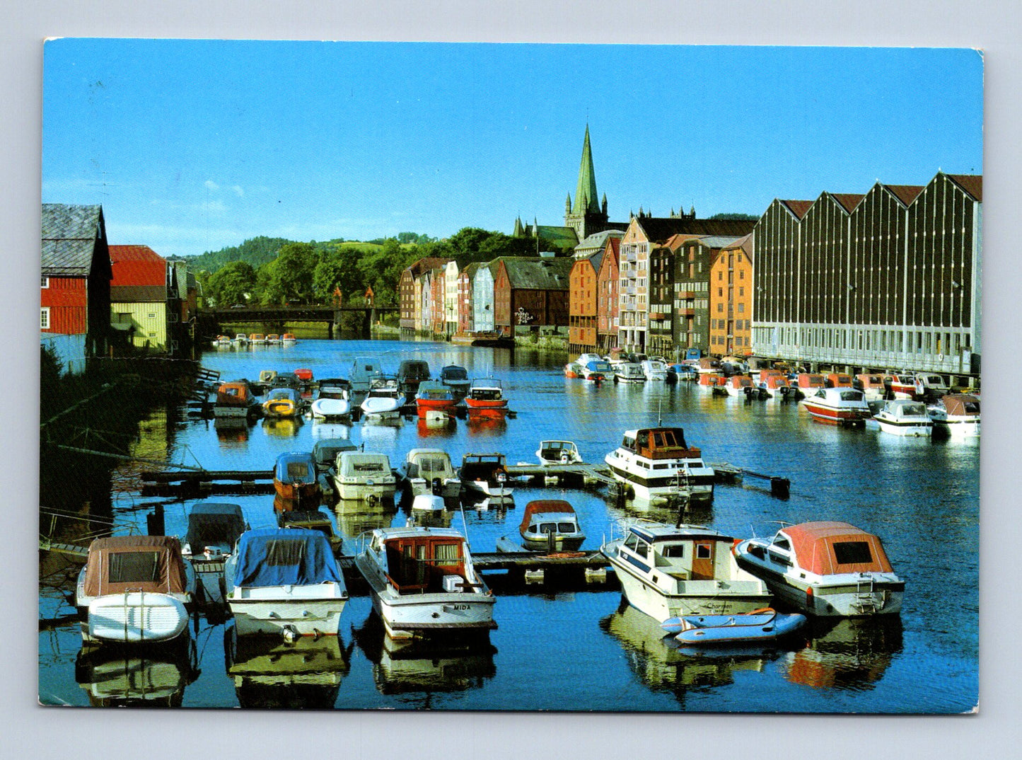Pohlednice Norsko Trondheim Nidelven řeka 1977 (M29863)