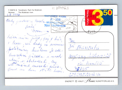 Pohlednice Norsko Trondheim Nidelven řeka 1977 (M29863)