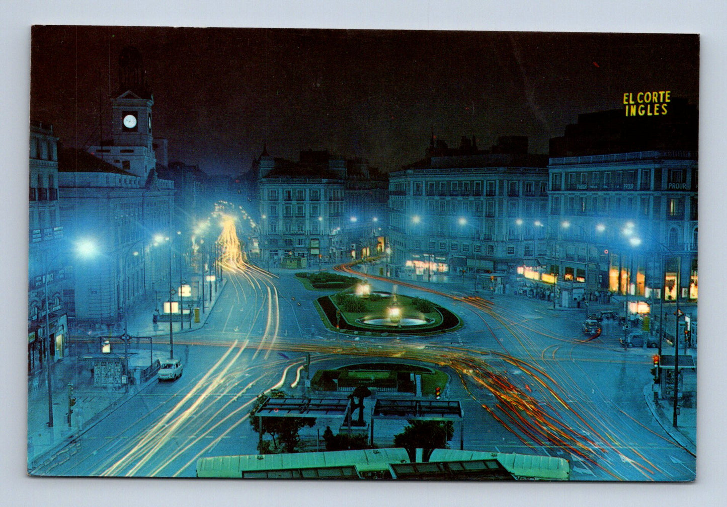 Pohlednice Španělsko Madrid Puerta del Sol noční pohled (M29878)