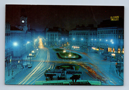 Pohlednice Španělsko Madrid Puerta del Sol noční pohled (M29878)