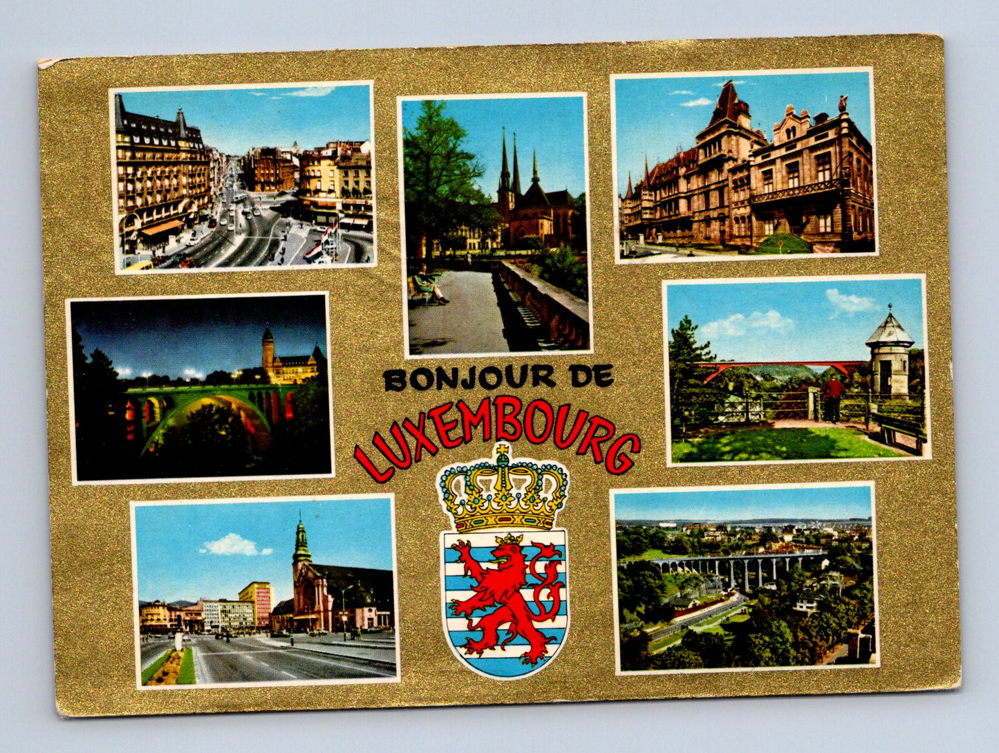 Pohlednice Lucembursko koláž pohledů 1973 (M29892)
