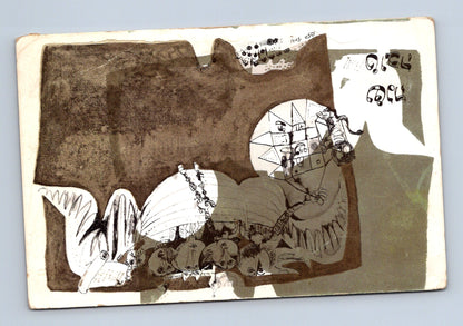 Pohlednice Izrael abstraktní umělecký motiv 1957 (M29893)