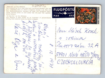 Pohlednice Island Zimní trh Ilon Wikland 1977 (M29894)