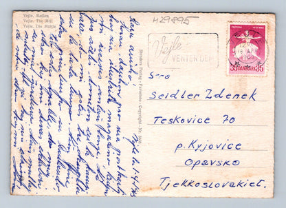Pohlednice Dánsko Vejle větrný mlýn 1963 (M29895)