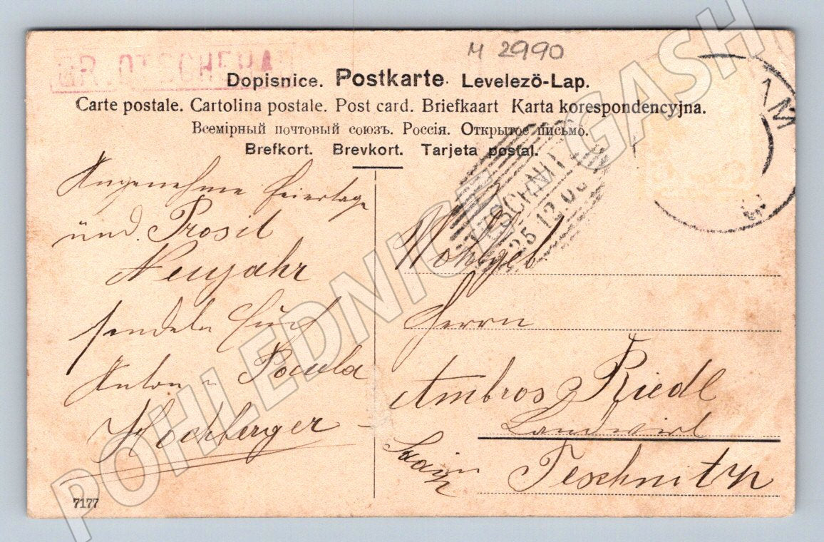Pohlednice Fröhliche Weihnachten 1906 (M2990)