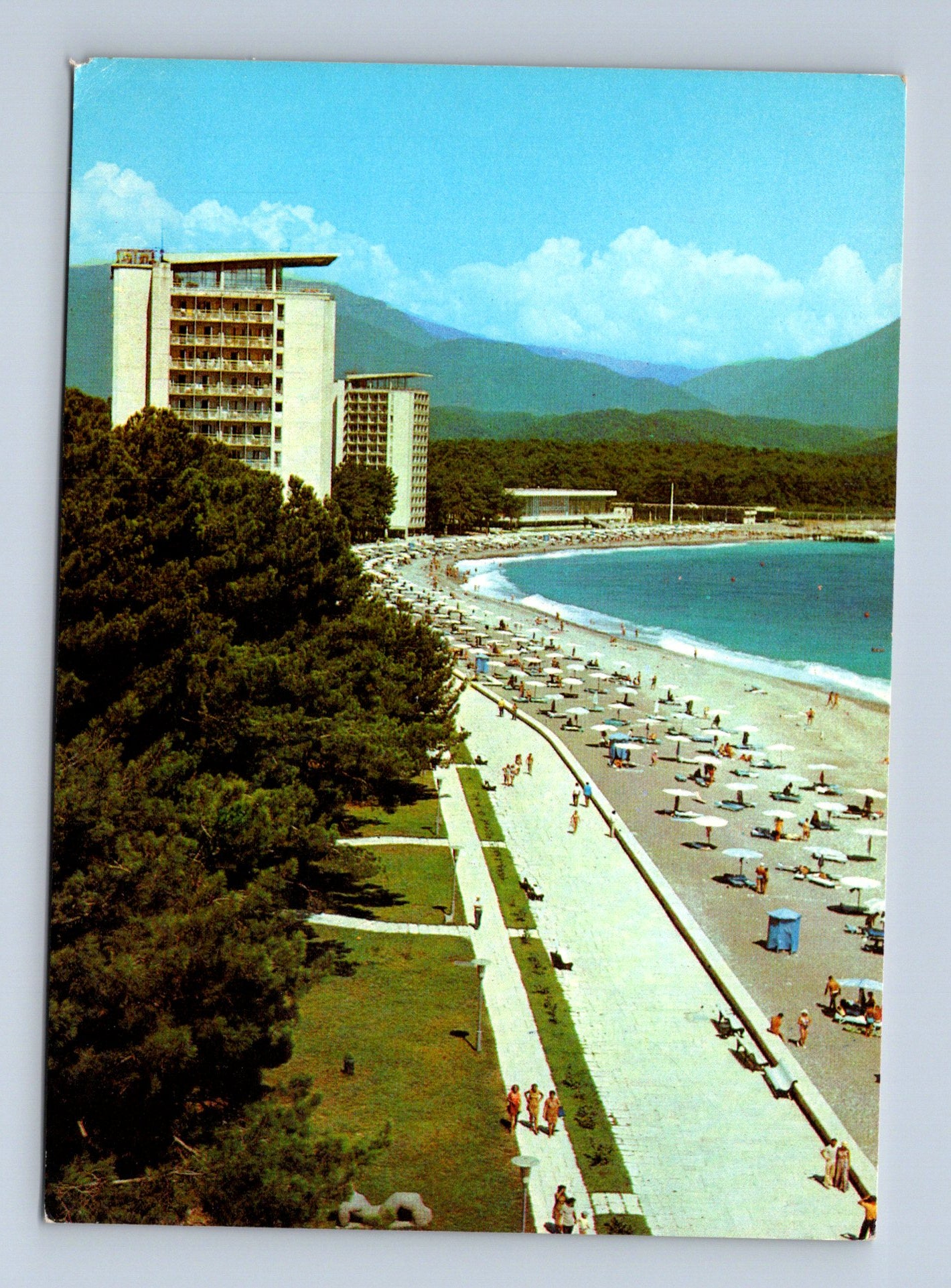 Pohlednice Rusko Pitsunda pláž 1982 (M29913)