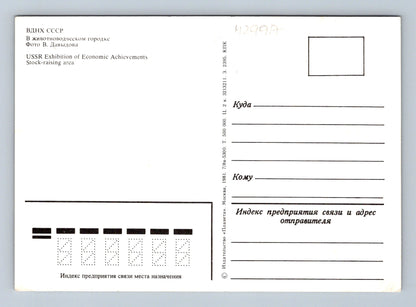 Pohlednice Rusko VDNKh výstavní areál s koňmi 1981 (M29917)