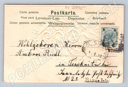 Pohlednice novoroční 1902 Česká republika (M2995)
