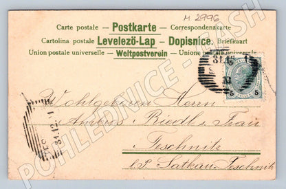 Pohlednice novoroční přání květiny Česká republika (M2996)